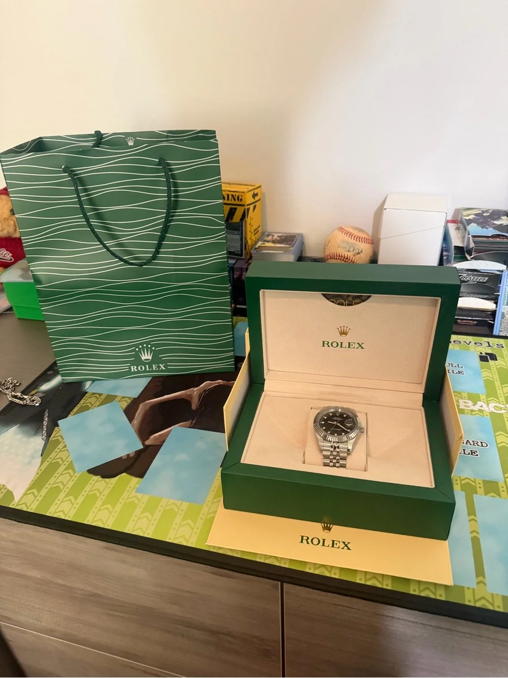 Luxury watch and certificate